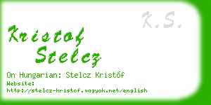 kristof stelcz business card